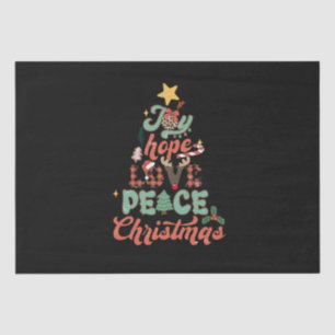 Xmas Gift Joy Hope Love Peace Christmas Tree Tissue Paper