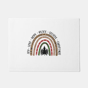 Xmas Gift Joy Love Hope Peace Doormat