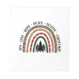 Xmas Gift Joy Love Hope Peace Notepad