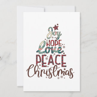 Xmas Gift Joy Love Peace Christmas Invitation