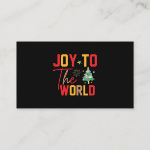 Xmas Gift Joy To The World Business Card
