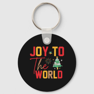 Xmas Gift Joy To The World Key Ring