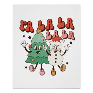 Xmas Gift La La La La La La Poster