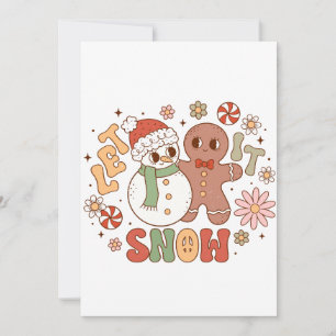Xmas Gift Let It Snow Holiday Card
