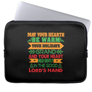 Xmas Gift May Your Hearth Be Warm Laptop Sleeve