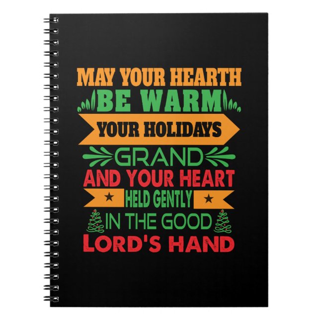 Xmas Gift May Your Hearth Be Warm Notebook (Front)