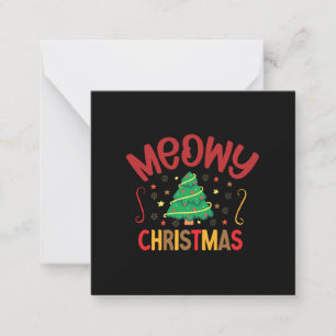 Xmas Gift Meowy Christmas Card