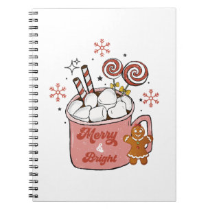 Xmas Gift Merry And Bright Notebook