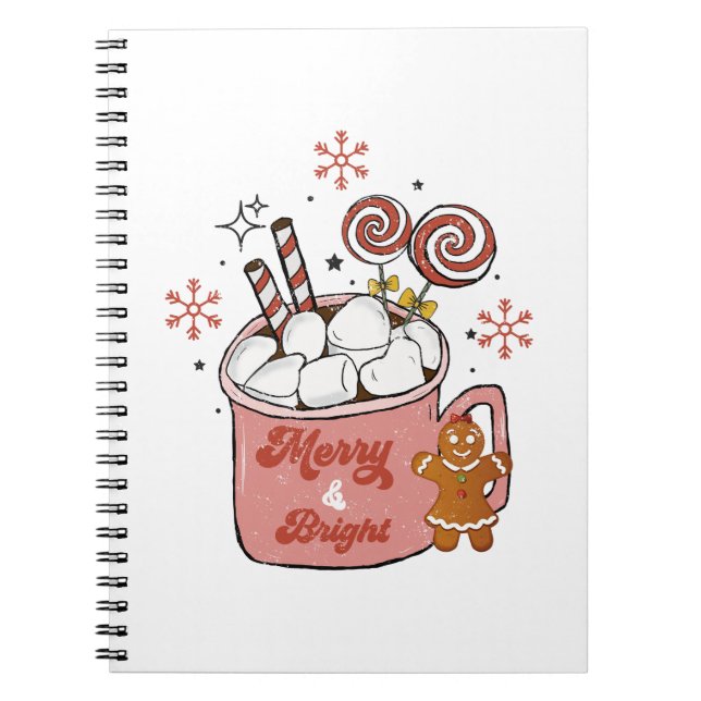 Xmas Gift Merry And Bright Notebook (Front)
