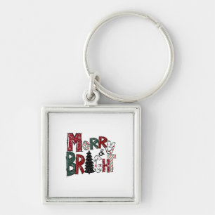 Xmas Gift Merry And Brights Key Ring