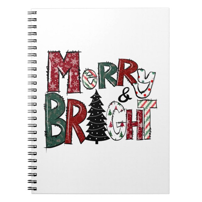 Xmas Gift Merry And Brights Notebook (Front)