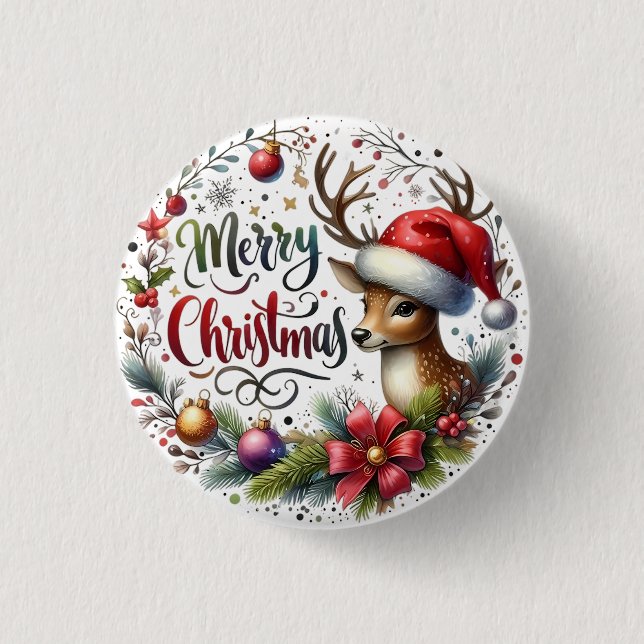 Xmas Gift Merry Christmas 3 Cm Round Badge (Front)