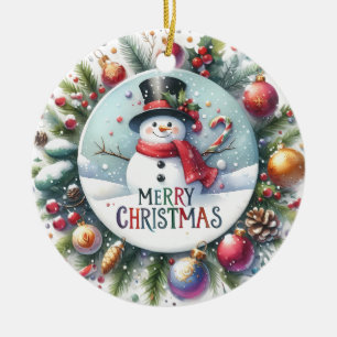 Xmas Gift Merry Christmas Ceramic Ornament