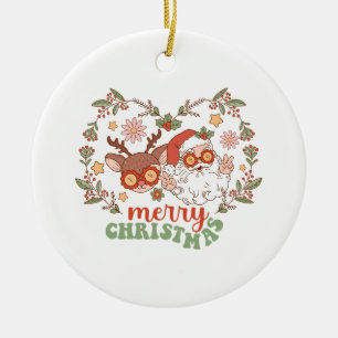Xmas Gift Merry Christmas Ceramic Ornament