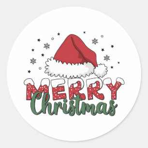 Xmas Gift Merry Christmas Classic Round Sticker