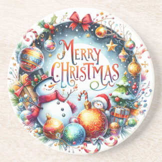 Xmas Gift Merry Christmas Coaster