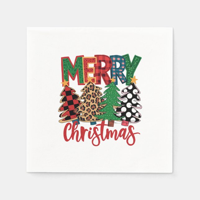 Xmas Gift Merry Christmas Napkin (Front)