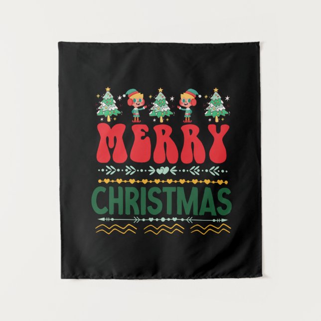 Xmas Gift Merry Christmas Tapestry (Front)