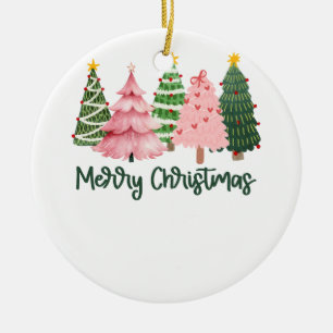 Xmas Gift Merry Christmas Tree Ceramic Ornament
