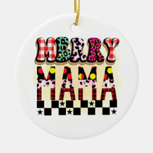 Xmas Gift Merry Mama Ceramic Ornament