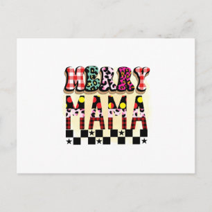 Xmas Gift Merry Mama Postcard
