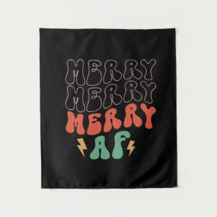 Xmas Gift Merry Merry Merry AF Tapestry