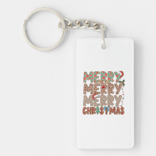 Xmas Gift Merry Merry Merry Christmas Key Ring