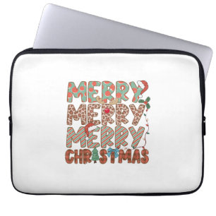 Xmas Gift Merry Merry Merry Christmas Laptop Sleeve