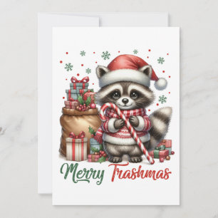 Xmas Gift Merry Trashmas Holiday Card