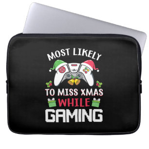 Xmas Gift Most Likely To Miss Xmas Laptop Sleeve