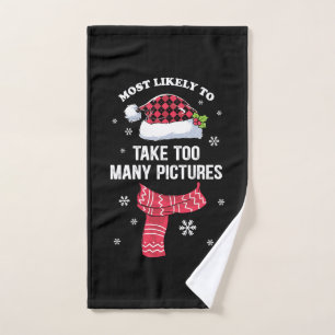 Xmas Gift Most Likely To Take Picture Hand Towel