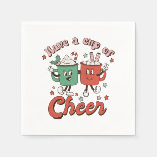 Xmas Gift Move A Cup Of Cheer Napkin