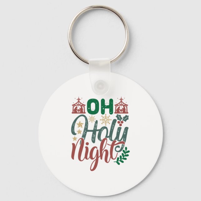 Xmas Gift | Oh Holy Night Key Ring (Front)