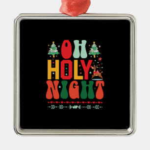 Xmas Gift Oh Holy Night Metal Ornament