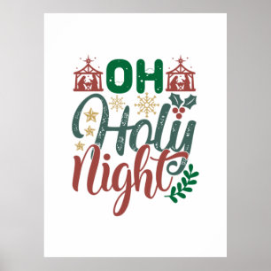 Xmas Gift Oh Holy Night Poster
