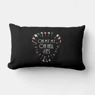 Xmas Gift Oh My Guitar Oh Hell Yes Lumbar Cushion