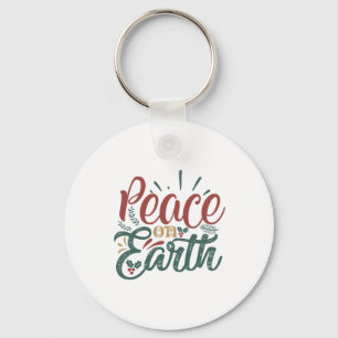 Xmas Gift Peace On Earth Key Ring