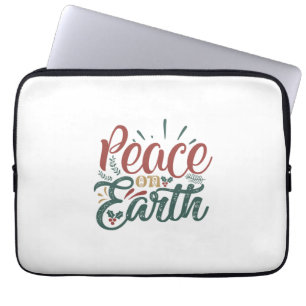 Xmas Gift   Peace On Earth Laptop Sleeve
