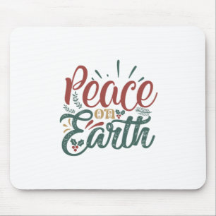 Xmas Gift Peace On Earth Mouse Pad