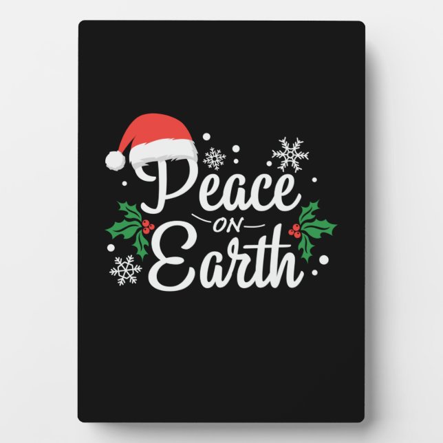 Xmas Gift Peace On Earth Plaque (Front)