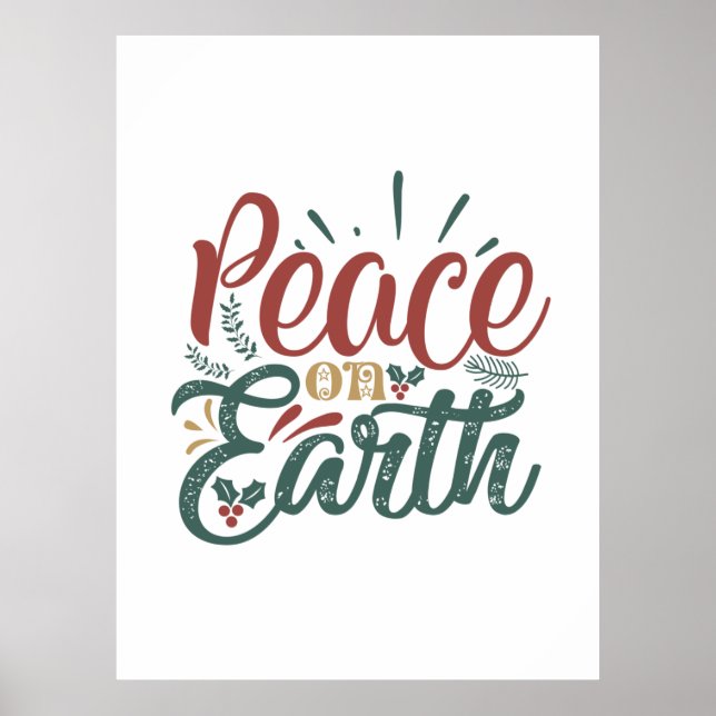 Xmas Gift | Peace On Earth Poster (Front)