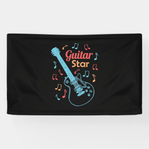 Xmas Gift Proud Guitarist Star Banner