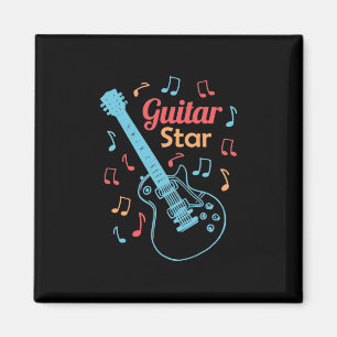 Xmas Gift   Proud Guitarist Star Magnet