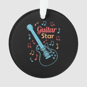 Xmas Gift Proud Guitarist Star Ornament