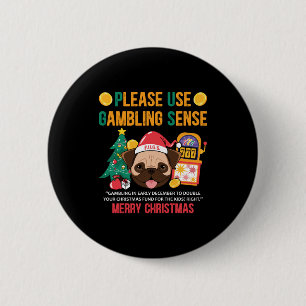 Xmas Gift PUGS The Canine Counsellor 6 Cm Round Badge