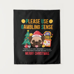 Xmas Gift PUGS The Canine Counsellor Tapestry