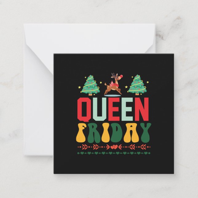 Xmas Gift Queen Friday Card (Front)