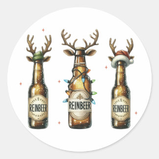 Xmas Gift Reinbeer Reinbeer Reinbeer Classic Round Sticker