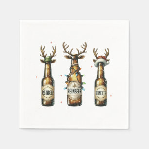 Xmas Gift Reinbeer Reinbeer Reinbeer Napkin