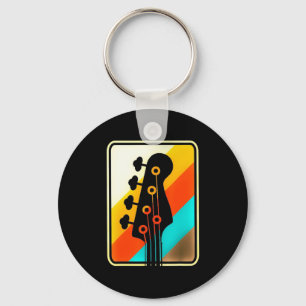 Xmas Gift Retro Vintage Guitar Player Key Ring